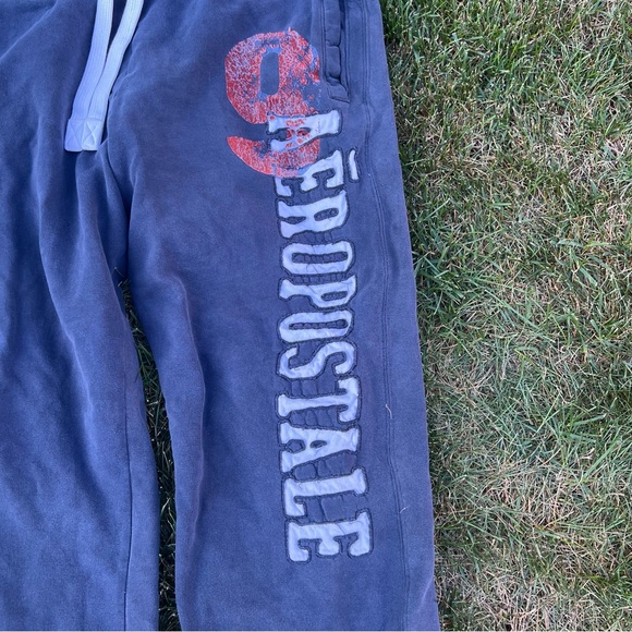 Aeropostale Men’s XL Navy Blue Sweatpants Embroidered Y2K Streetwear - Picture 1 of 6